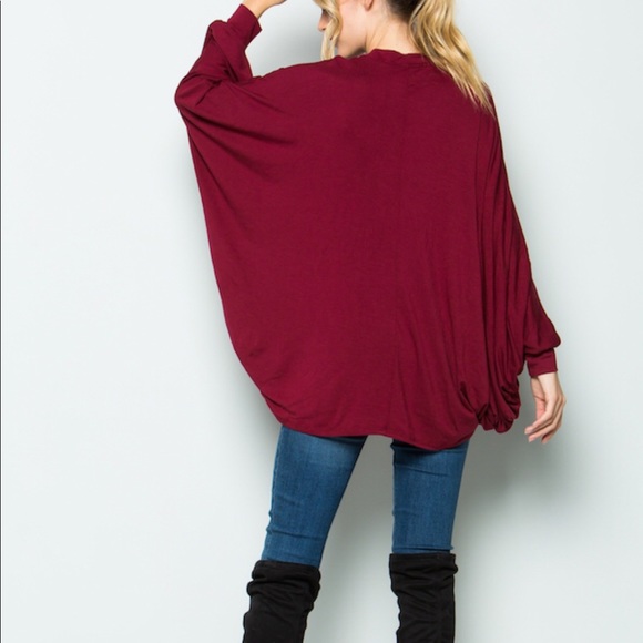 LAST‼️TEAL COLOR!! OVERSIZED Poncho tunic- top - Picture 8 of 10